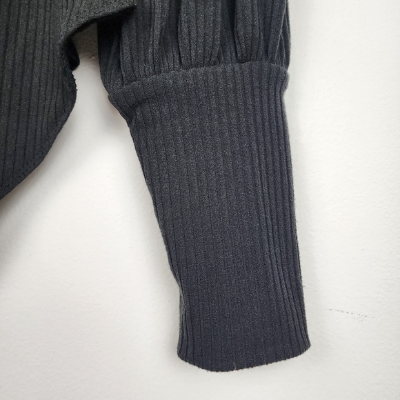 Forever 21 Plus Bodysuit Ribbed Black Knit Puff Long Sleeve NWT Size 2X - Picture 11 of 16